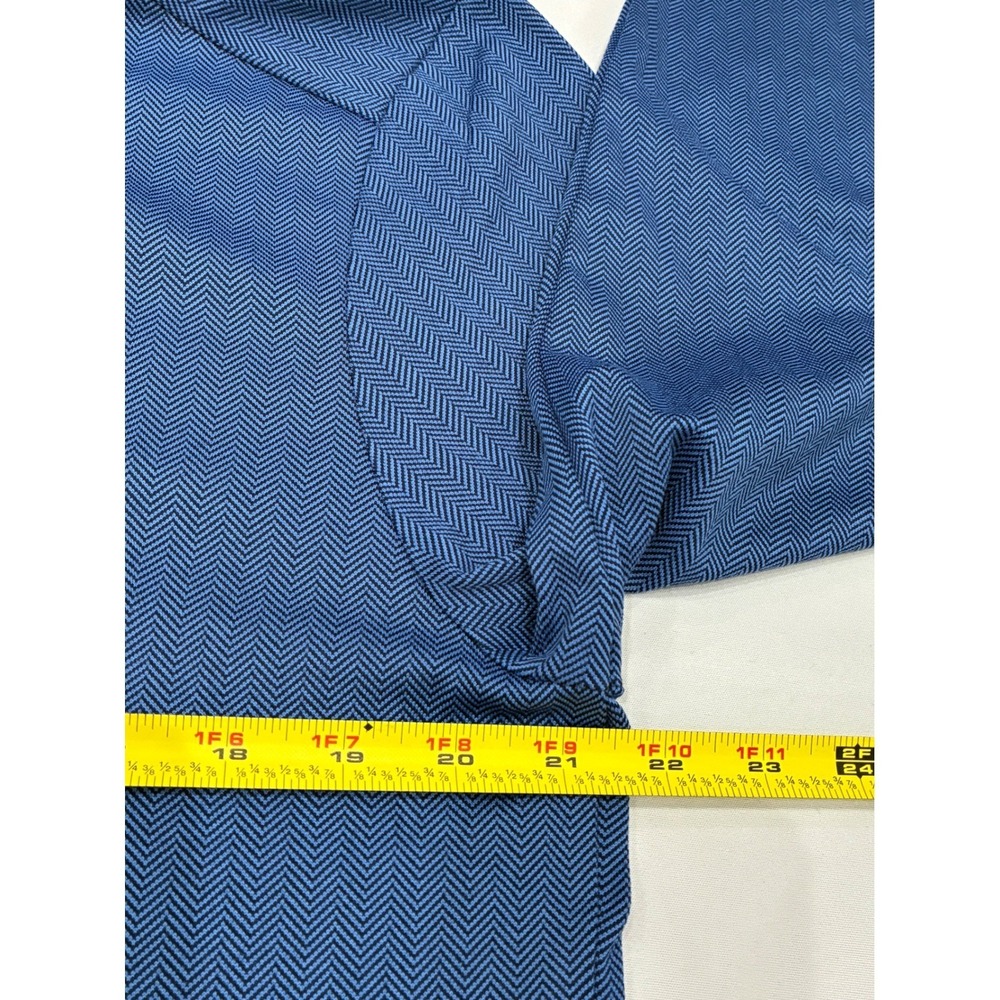 RLX Ralph Lauren Performance Quarter Zip Golf Wicking Pullover Blue Herringbone - Picture 11 of 13
